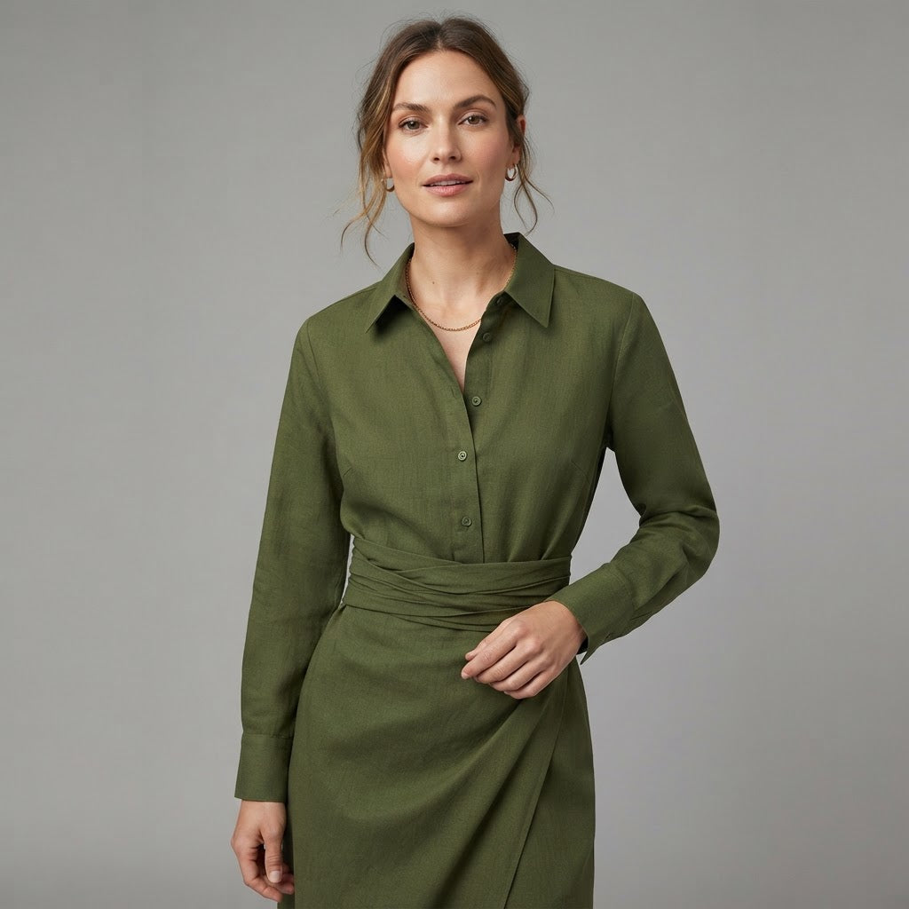 Elegante abito a portafoglio da donna