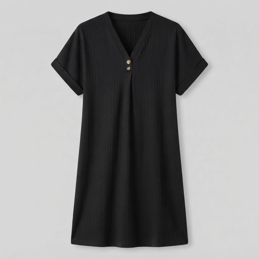 Abito elegante con scollo a V da donna
