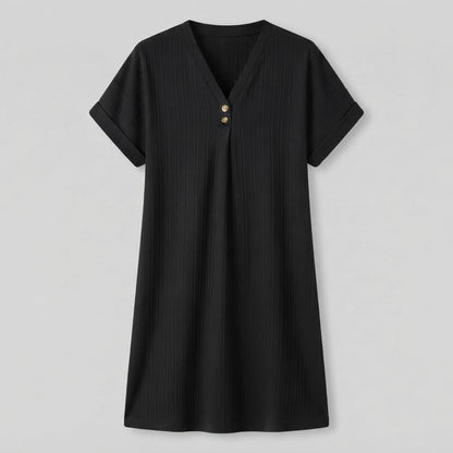 Abito elegante con scollo a V da donna