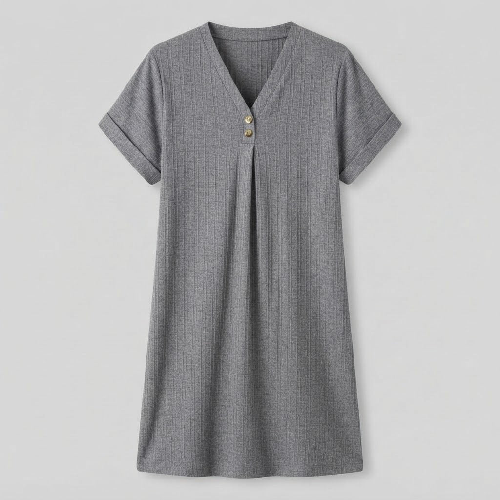 Abito elegante con scollo a V da donna