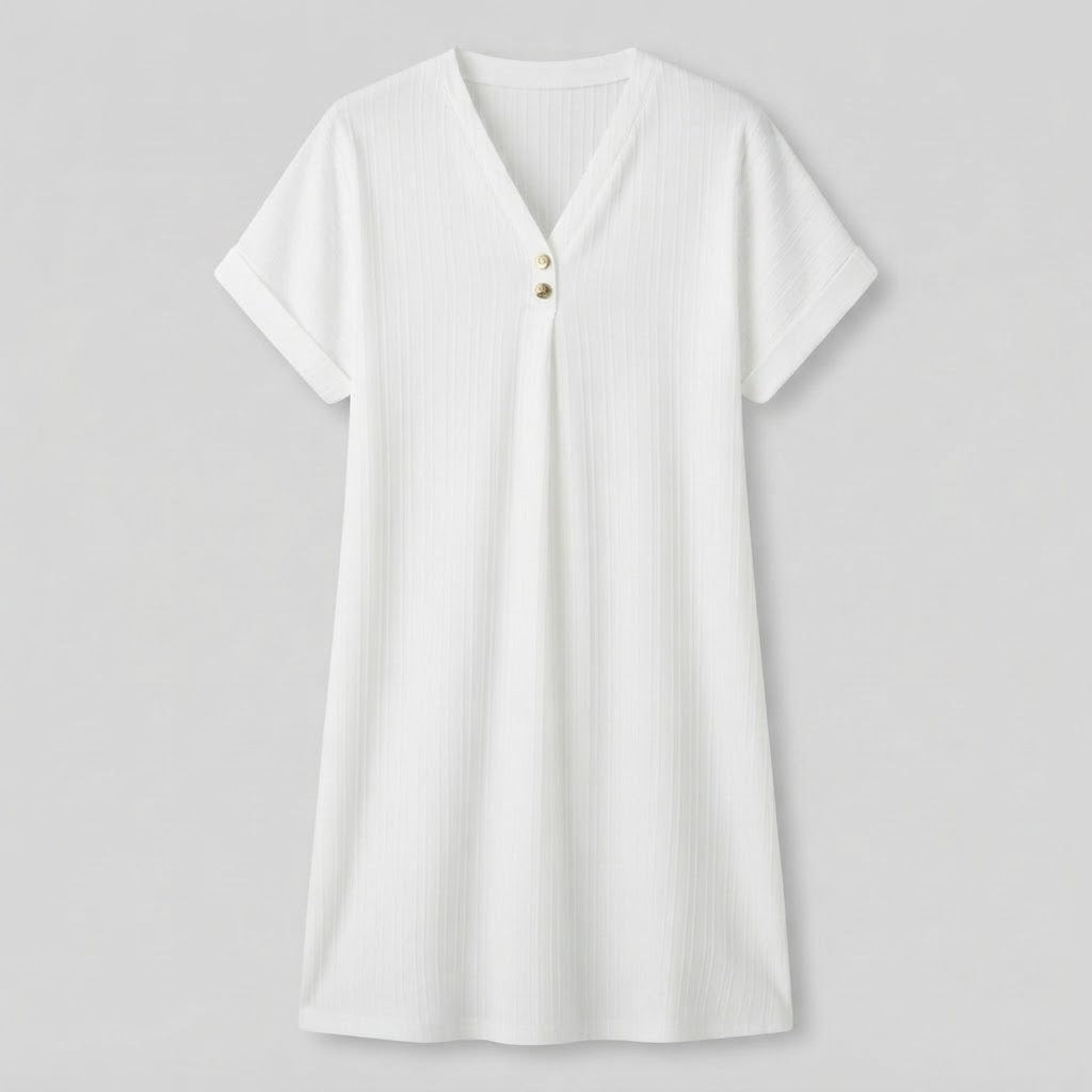 Abito elegante con scollo a V da donna