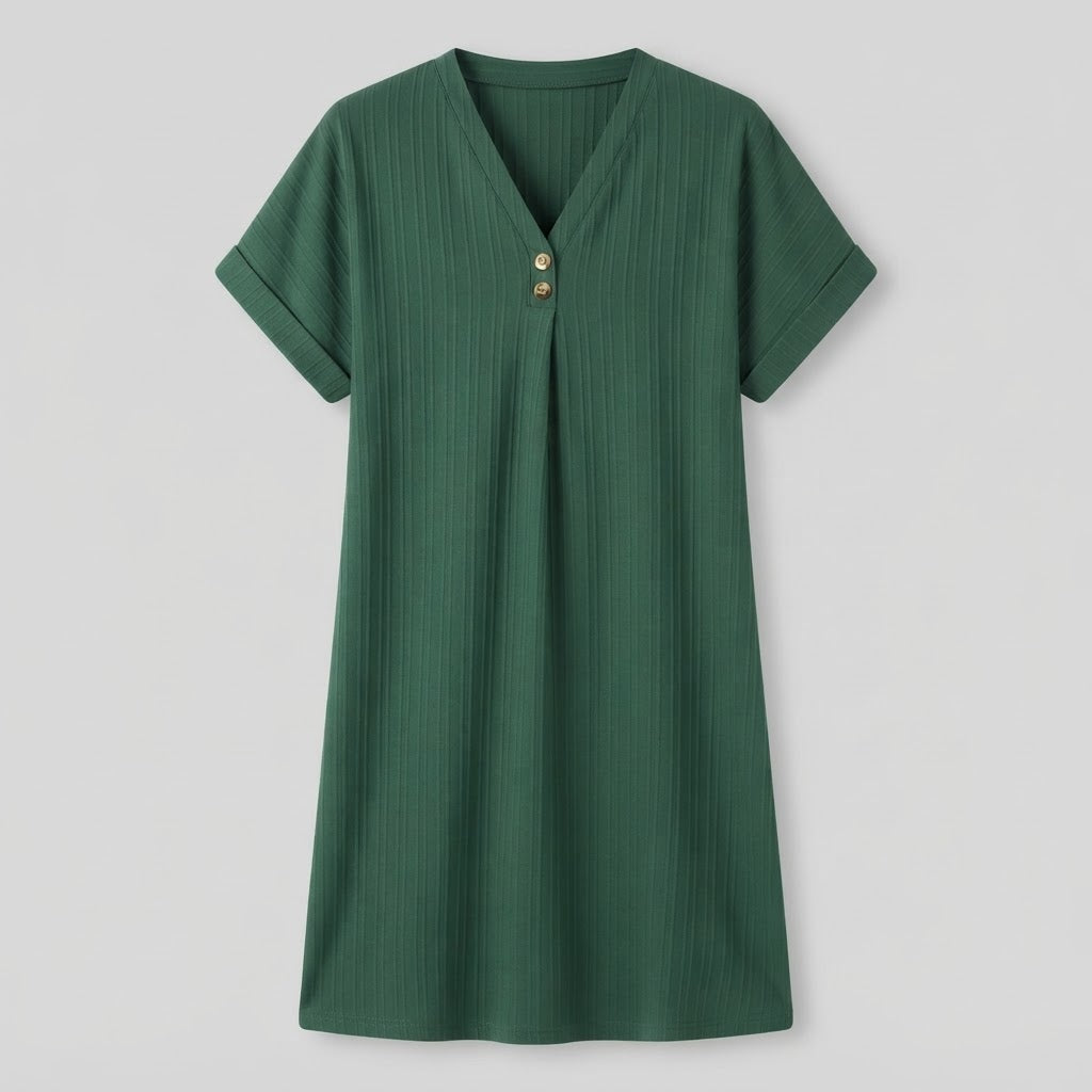 Abito elegante con scollo a V da donna