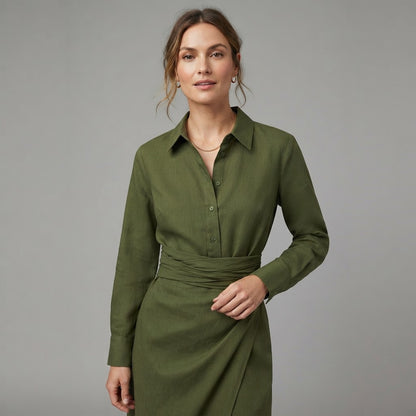 Elegante abito a portafoglio da donna