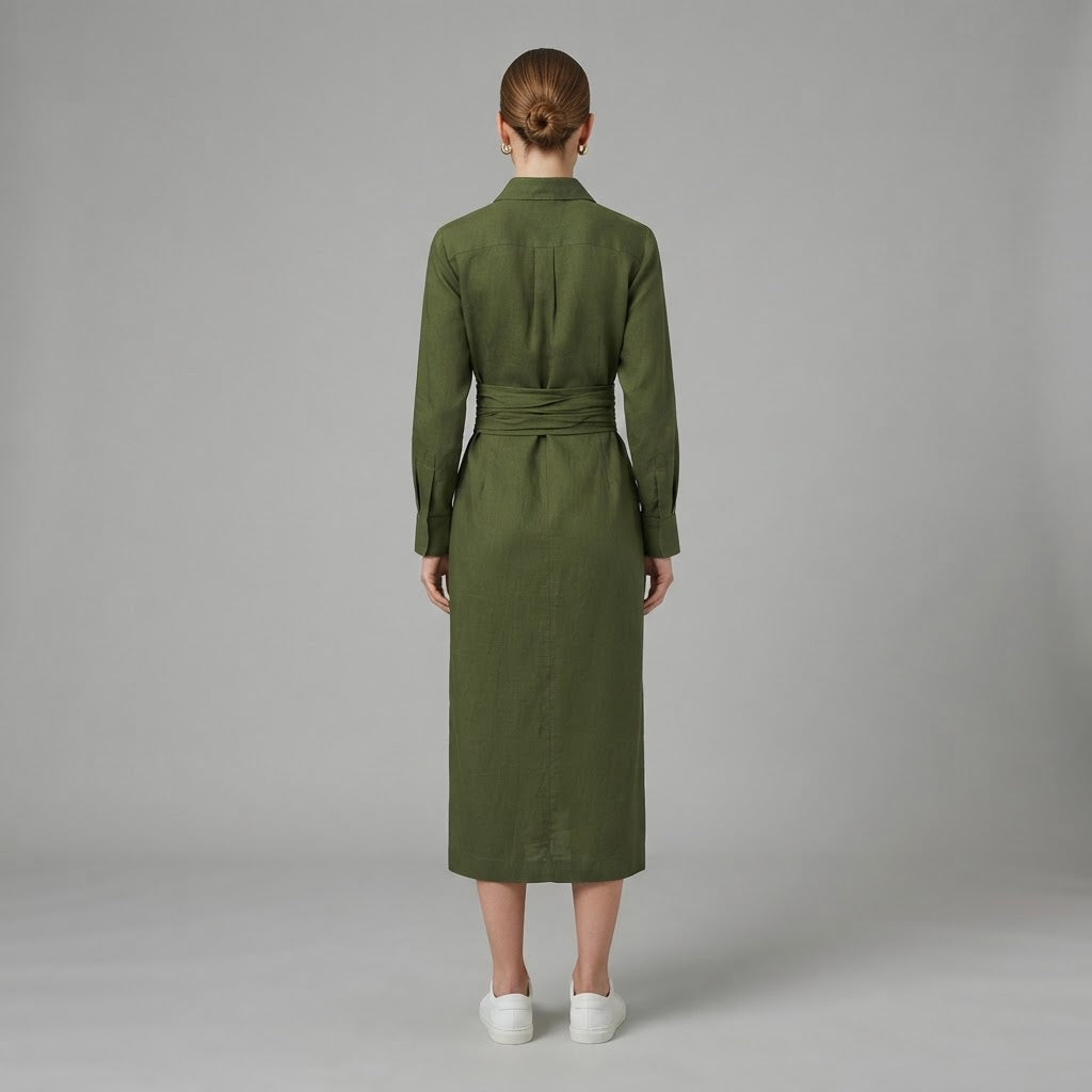 Elegante abito a portafoglio da donna
