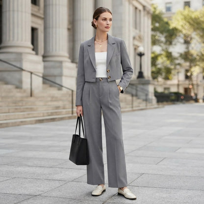 Blazer e pantaloni a gamba larga da donna | Completi pantalone da donna